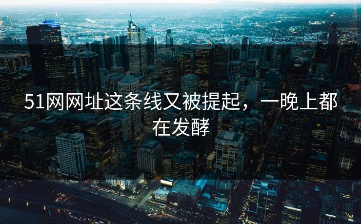 51网网址这条线又被提起，一晚上都在发酵